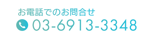 お電話でのお問合せTEL 03-6913-3348